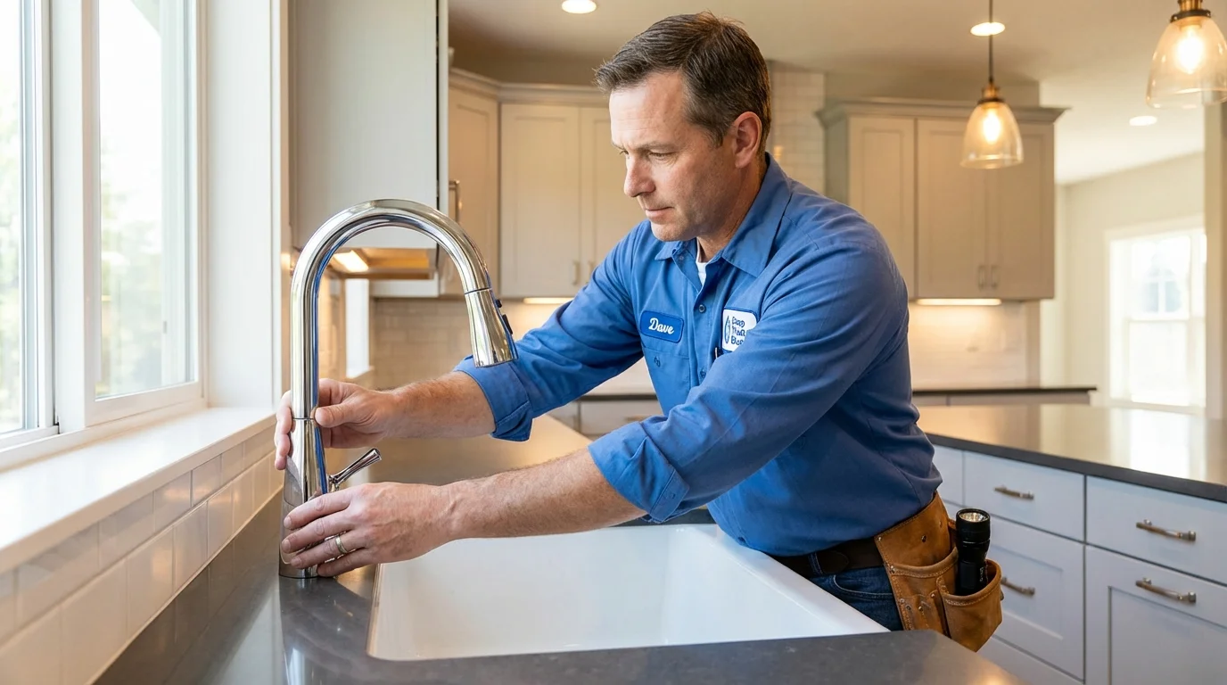 Kitchen faucet installation by Johns Plumbing LLC in White Pine